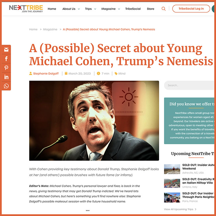 A (Possible) Secret about Young Michael Cohen, Trump’s Nemesis (NextTribe)