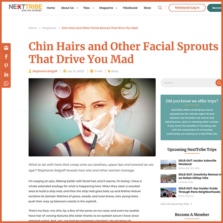 Chin Hairs and Other Facial Sprouts That Drive You Mad (NextTribe)